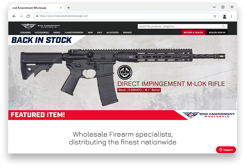 2nd amendment wholesale store website 2nd amendment wholesale customer success story