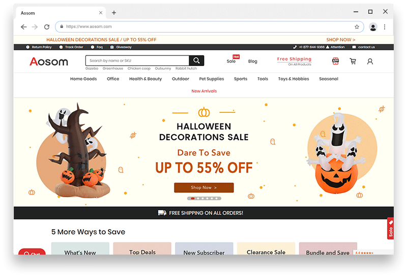 aosom store website aosom customer success story