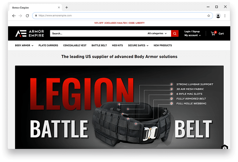 armor empire store website armor empire customer success story