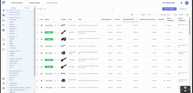 Est Profit Channel Listings columns gif